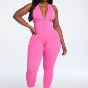 Chic Pink Halter Jumpsuit